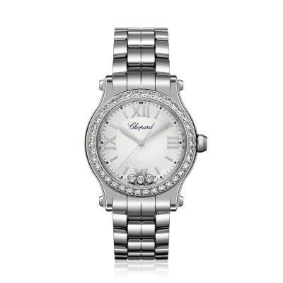 Chopard Chopard Happy Sport 30mm Diamond Bezel Watch