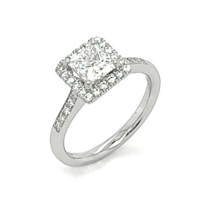 Lumbers Pre-Owned Plat 1.00ct Princess Diamond Ring