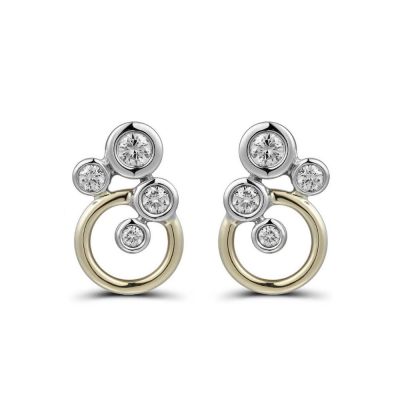 Lumbers 18ct Gold 0.36cts Diamond Scatter Earrings