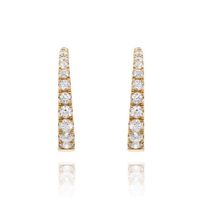Lumbers 18ct Gold 0.86cts Diamond Graduated Hoops