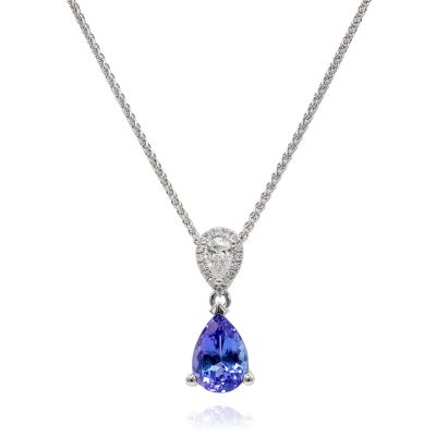 Lumbers 18ct Gold 1.31ct Tanzanite & Diamond Necklace