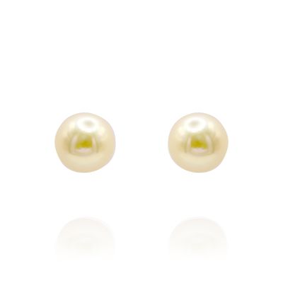  9ct Gold 7mm Cultured Pearl Gold Studs