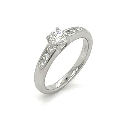 Lumbers Pre-Owned Plat 0.54cts Brilliant Cut Diamond Ring