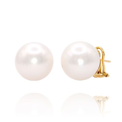 Lumbers Pre-owned 18ct Gold 17mm South Sea Pearl Studs