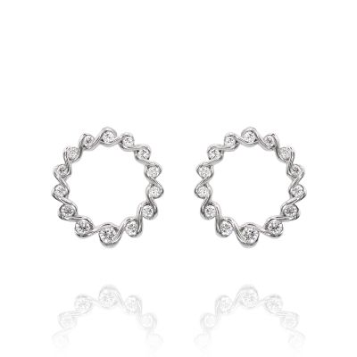 Lumbers 18ct Gold 0.19cts Diamond Set Circle Studs