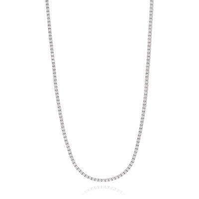 Lumbers 18ct Gold 2.21cts Diamond Tennis Necklace