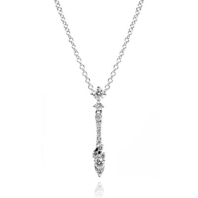 Lumbers 18ct Gold 0.34cts Diamond Drop Necklace