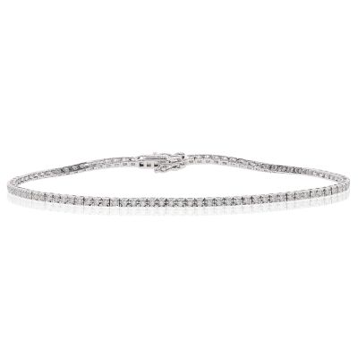 Lumbers 18ct White Gold 0.50cts Diamond Line Bracelet