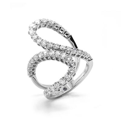 Lumbers 18ct White Gold 1.95cts Diamond Wrap Ring