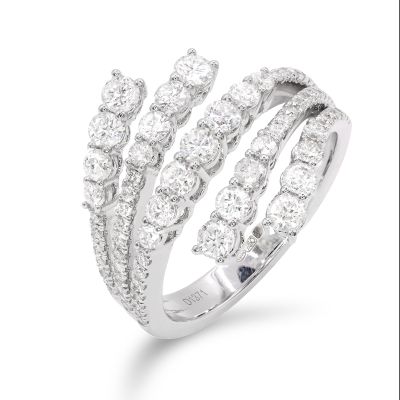 Lumbers 18ct Gold 1.37cts Diamond 5 row Wrap Ring