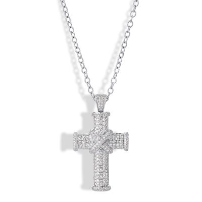 Lumbers 18ct Gold 2.67cts Diamond Pave Set Cross
