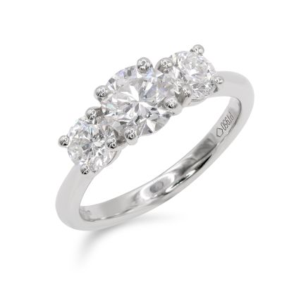 Lumbers Platinum 1.70cts Brilliant Diamond 3 Stone Ring