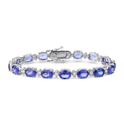 Lumbers 18ct Gold 19.56cts Tanzanite & Diamond Bracelet