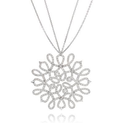 Lumbers 18ct Gold 2.05cts Diamond Celtic Necklace