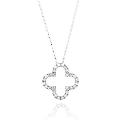 Lumbers 18ct Gold 1.00cts Diamond Micro Set Necklace