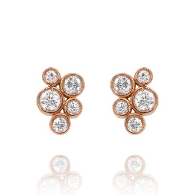 Lumbers 18ct Gold 0.75cts Diamond Scatter Earrings