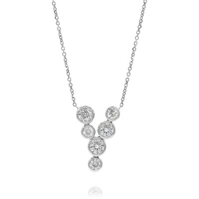 Lumbers Platinum Scatter 2.00cts Diamond Necklace