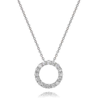 Lumbers 18ct Gold 0.49cts Diamond Circle Necklace