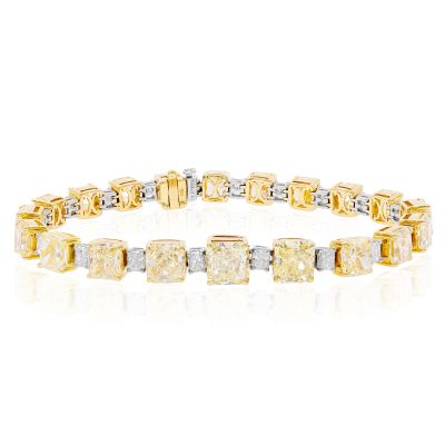 Lumbers Pre-Owned Yellow & White Diamond Bracelet
