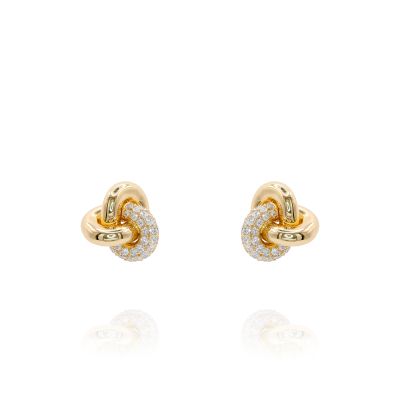 Lumbers 18ct Yellow Gold 0.27cts Diamond Knot Studs
