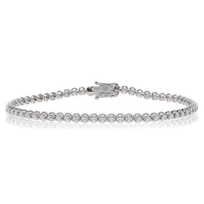 Lumbers 18ct Gold 1.00cts Diamond Tennis Bracelet