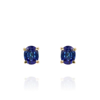 Lumbers 18ct Gold 0.84cts Sapphire Stud Earrings