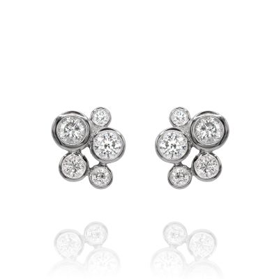 Lumbers 18ct Gold 0.46cts Diamond Cluster Earrings
