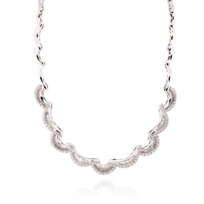 Lumbers Pre-Owned 18ct Gold 5.51cts Diamond Wave Collar