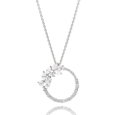 Lumbers 18ct Gold 1.64cts Diamond Circle Necklace