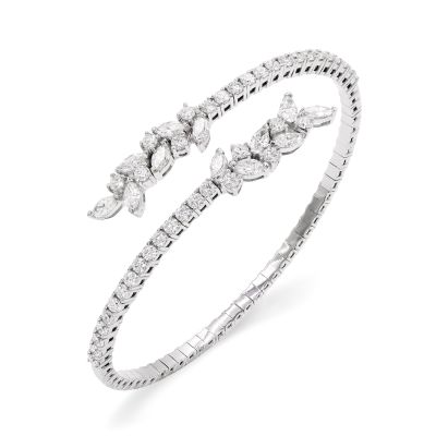 Lumbers 18ct Gold 2.80cts Diamond Flexi Bangle