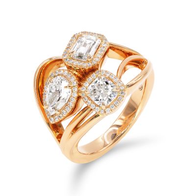 Lumbers 18ct Gold 1.61cts Diamond Multi-Cut Ring