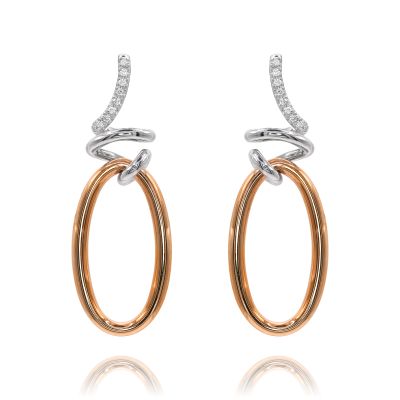 Mattioli Mattioli Hiroko 18ct Diamond Oval Drop Earrings