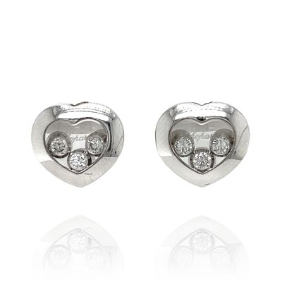 Lumbers Pre-Owned Chopard Happy Diamond Heart Studs