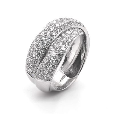 Lumbers Pre-Owned 18ct Gold 1.39cts Diamond Pave Ring