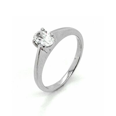 Lumbers Pre-Owned Plat Oval 0.30ct Diamond Ring