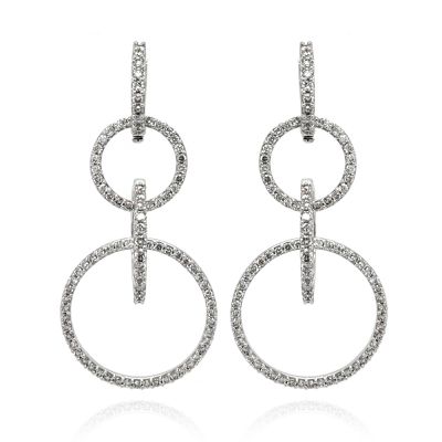Lumbers Pre-owned 18ct Gold 4 Hoop 2.68cts Diamond Drops