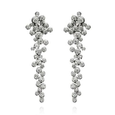 Lumbers Pre-Owned 18ct Gold 2.70ct Diamond Drop Earrings