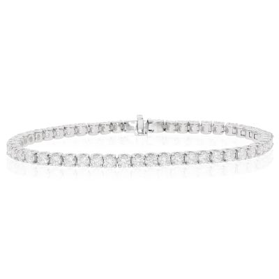 Lumbers Platinum 6.49cts Diamond U Set Tennis Bracelet