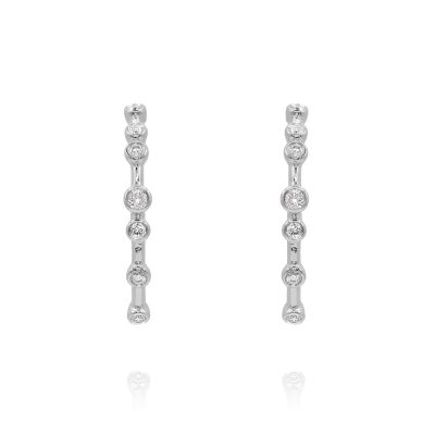 Lumbers 18ct Gold Cascade 0.76cts Diamond Hoop Earrings