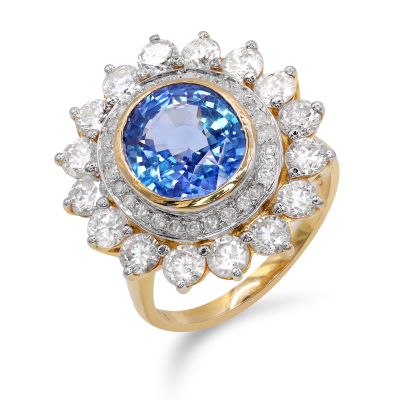 Lumbers Pre-Owned 18ct 6.00ct Sapphire & Diamond Ring