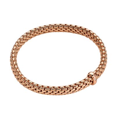 Fope FOPE Prima Flex'it 18ct 0.01cts Diamond Bracelet