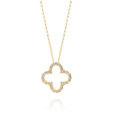 Lumbers 18ct Gold 0.50cts Diamond Micro Set Necklace