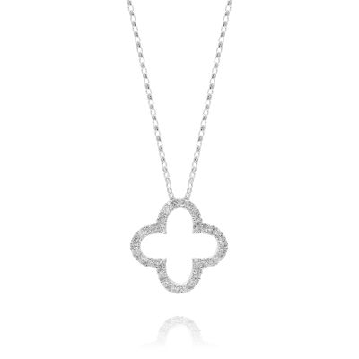 Lumbers 18ct White Gold 0.50cts Diamond Micro Set Necklace
