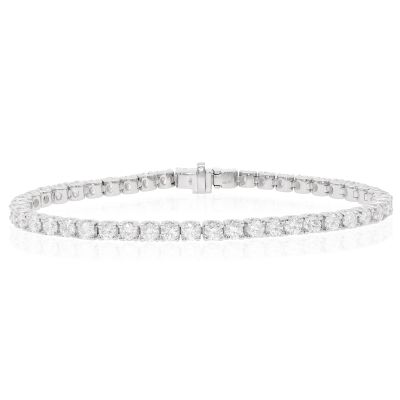 Lumbers Platinum 7.20cts Diamond U Set Tennis Bracelet