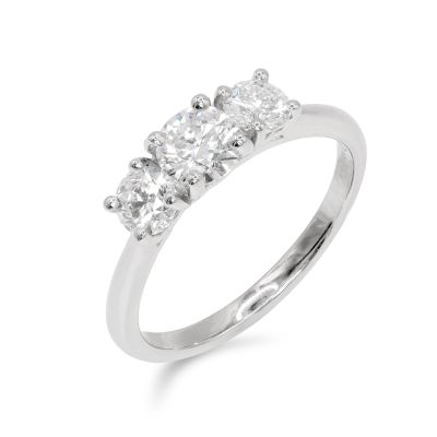 Lumbers Platinum 1.03cts Diamond Brilliant 3 Stone Ring