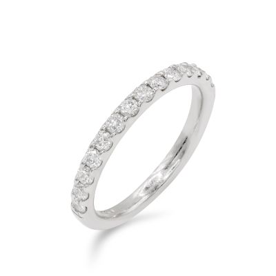 Lumbers Pre-Owned Plat 0.53cts Diamond Half Eternity Ring