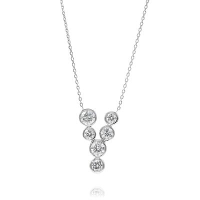 Lumbers Platinum Scatter 1.75cts Diamond Necklace