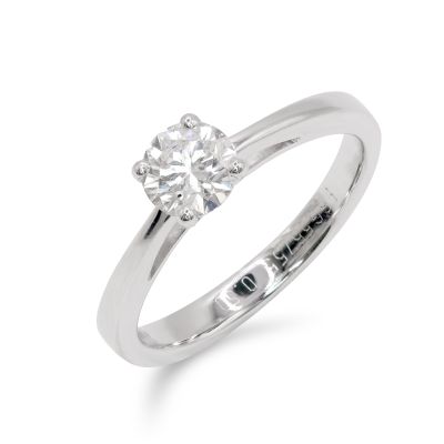 Lumbers Pre-Owned 18ct Gold 0.50ct Diamond 4 Claw Ring