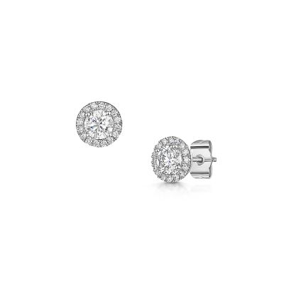 Lumbers Platinum 0.81cts Brilliant Cut Diamond Ear-studs