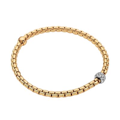 Fope FOPE Eka Tiny 18ct Gold 0.19cts Bracelet - S